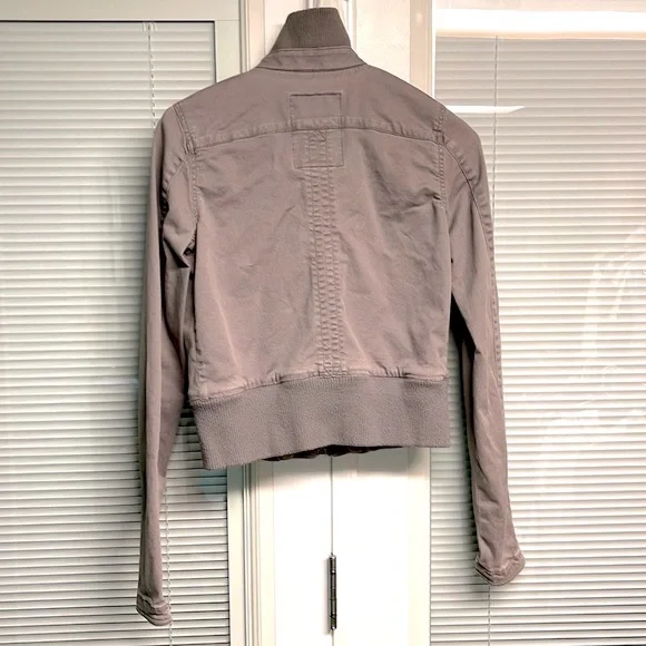 ABERCROMBIE AUTHENTIC VINTAGE GRAY COTTON BOMBER JUNIOR SIZE XL - Picture 5 of 10